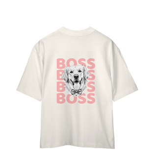 Nome do produto Camisa Oversized Golden Boss – Golden Retriever Estiloso