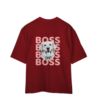 Nome do produto Camisa Oversized Golden Boss – Golden Retriever Estiloso