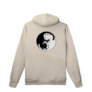 Nome do produto Moletom Canguru Gato Yin Yang | Preto e Branco Equilíbrio Felino