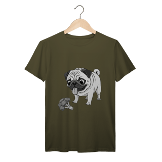 Nome do produto T-Shirt Prime Pug & Brócolis – Camiseta Divertida para Pet Lovers