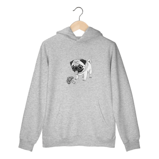 Nome do produto Moletom Prime Canguru Pug & Brócolis – Estampa Divertida e Conforto Premium