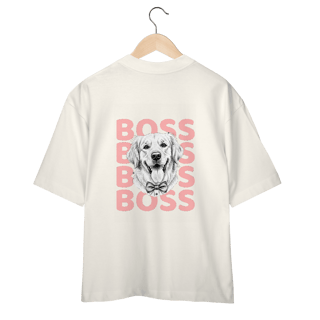 Nome do produto Camisa Oversized Golden Boss – Golden Retriever Estiloso