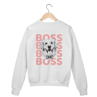 Nome do produto Moletom Fechado Golden Boss – Golden Retriever Estiloso (Sem Bolso)