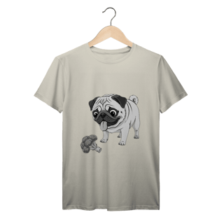 Nome do produto T-Shirt Prime Pug & Brócolis – Camiseta Divertida para Pet Lovers