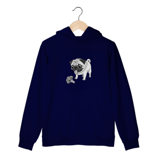 Nome do produto Moletom Prime Canguru Pug & Brócolis – Estampa Divertida e Conforto Premium