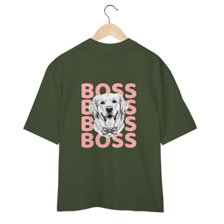 Nome do produto Camisa Oversized Golden Boss – Golden Retriever Estiloso
