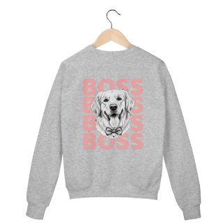 Nome do produto Moletom Fechado Golden Boss – Golden Retriever Estiloso (Sem Bolso)