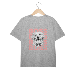 Nome do produto T-Shirt Plus Size Golden Boss – Camiseta Pet Lover Estilosa