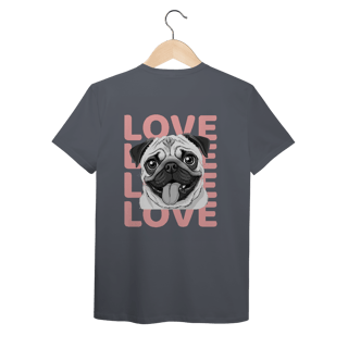 Nome do produto T-Shirt Pima Pug Love – Camiseta Fofa e Premium para Pet Lovers