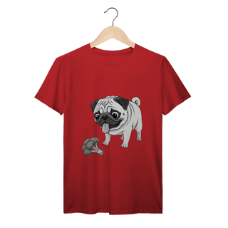 Nome do produto T-Shirt Prime Pug & Brócolis – Camiseta Divertida para Pet Lovers