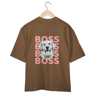 Nome do produto Camisa Oversized Golden Boss – Golden Retriever Estiloso