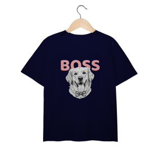 Nome do produto T-Shirt Plus Size Golden Boss – Camiseta Pet Lover Estilosa