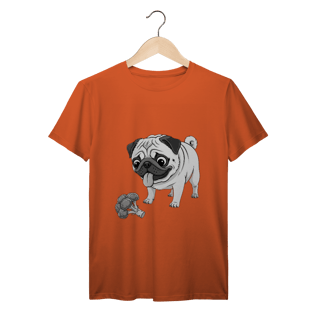 Nome do produto T-Shirt Prime Pug & Brócolis – Camiseta Divertida para Pet Lovers