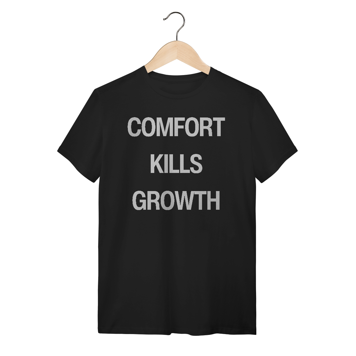 Nome do produto: Camiseta Unissex - COMFORT KILLS GROWTH
