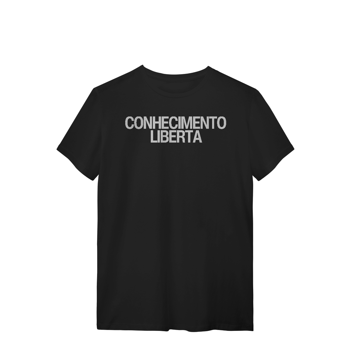 Nome do produto: Camiseta Unissex - CONHECIMENTO LIBERTA