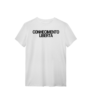 Nome do produto Camiseta Unissex - CONHECIMENTO LIBERTA