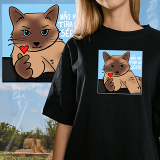 Camiseta Oversized Gato 