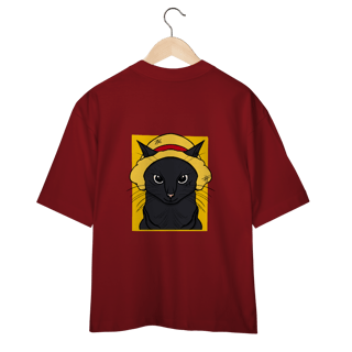Nome do produtoCamiseta Oversized Gato Chapéu de Palha: A Aventura Felina Começa!
