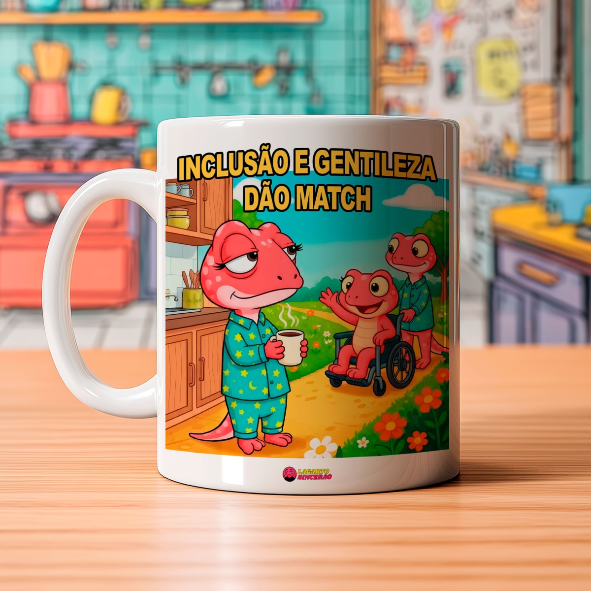 Nome do produto: Caneca - Inclusão e gentileza dão match