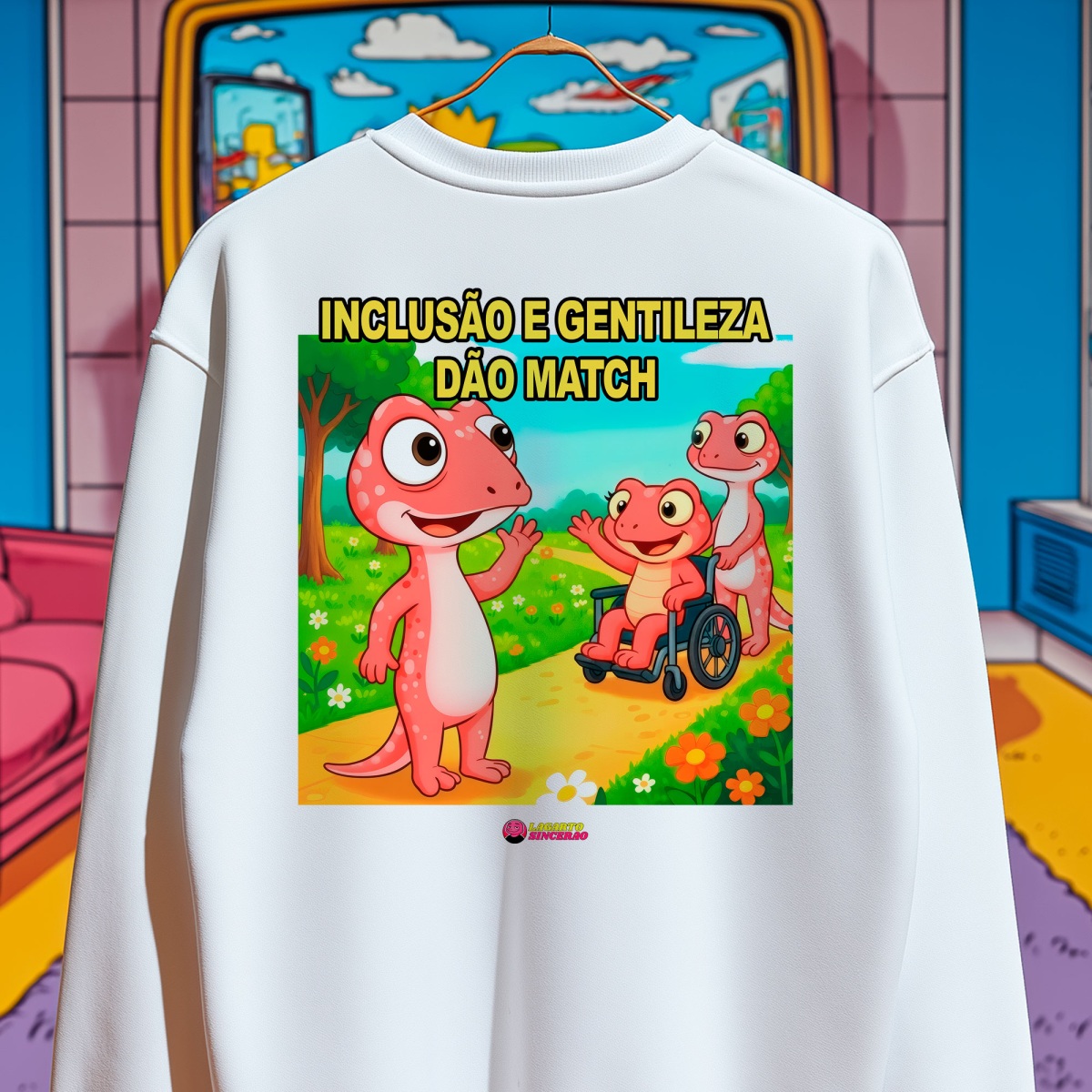 Nome do produto: Moletom - Inclusão e gentileza dão match