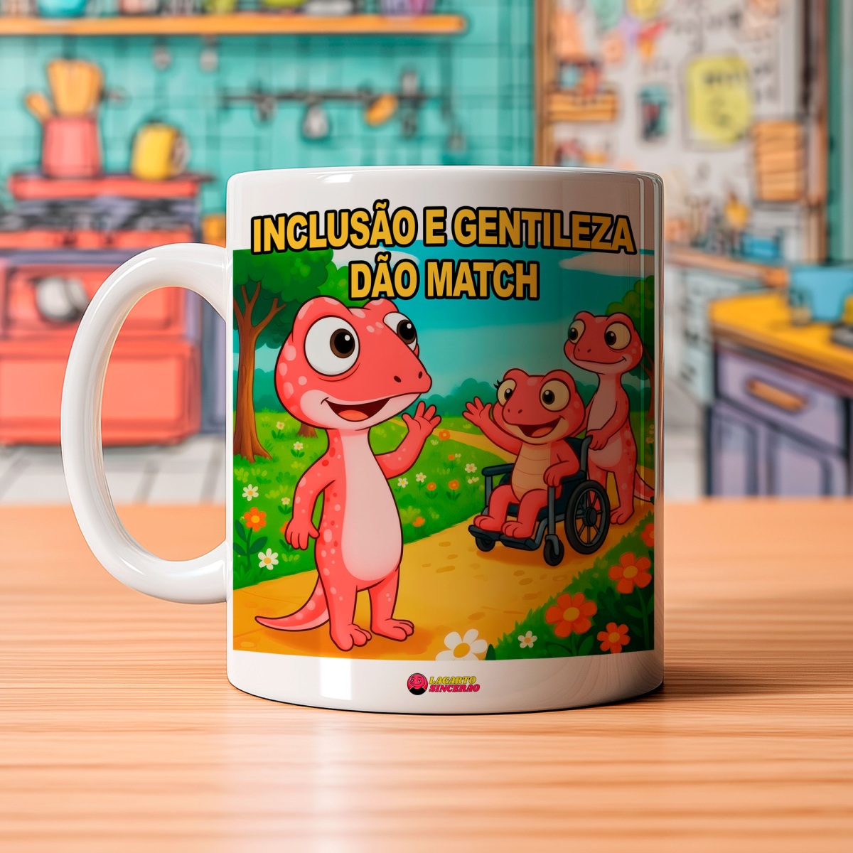 Nome do produto: Caneca - Inclusão e gentileza dão match