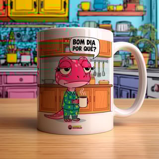 Nome do produto Caneca - Bom dia por quê?