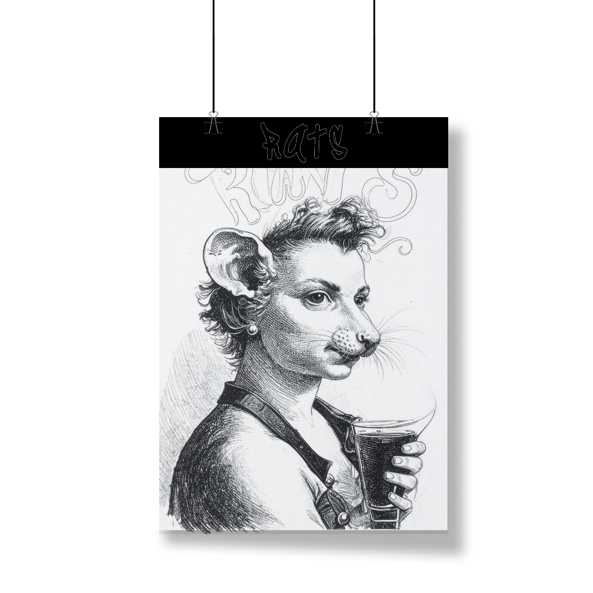 Nome do produto: Rats Drink 02 - Poster Retrato