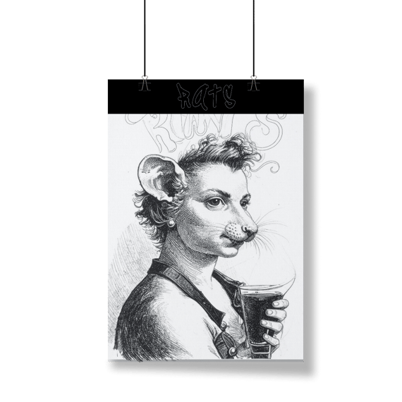 Rats Drink 02 - Poster Retrato