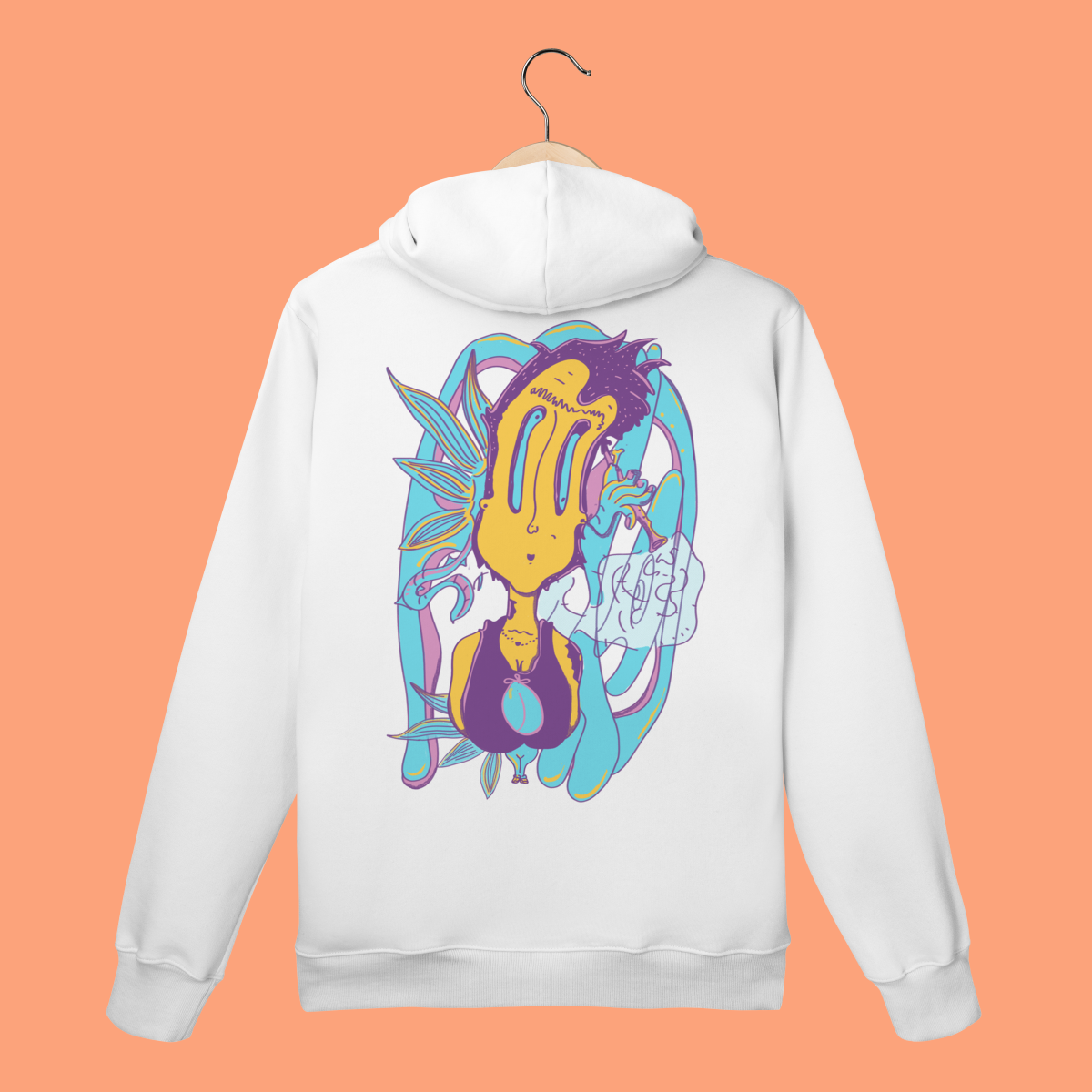 Nome do produto: Moletom Prime Canguru- Frida Frita - Amarelo