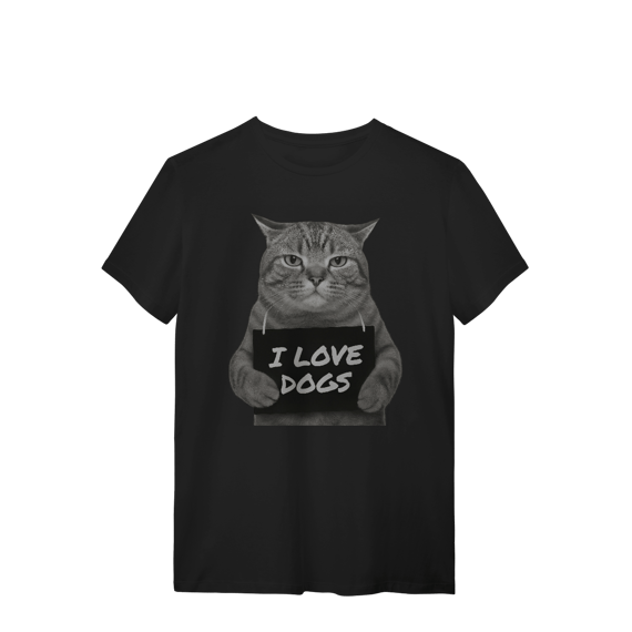 Camisa T-Shirt Quality I Love Dogs