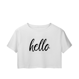 Nome do produto  Cropped hello