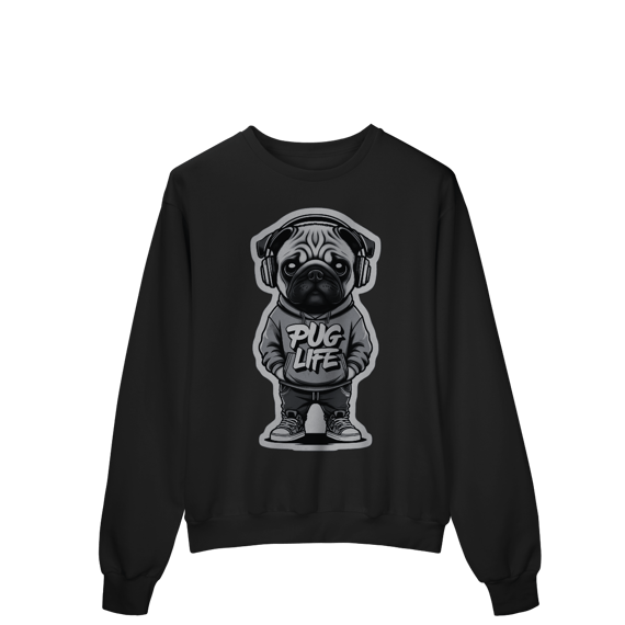Moletom Quality Fechado Pug Life
