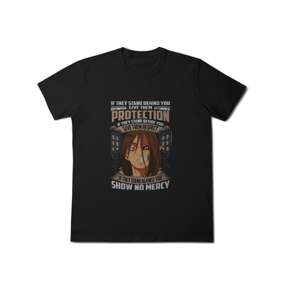 Camisa T-Shirt Classic Eren & Titan – Dualidade, Fúria e Liberdade 