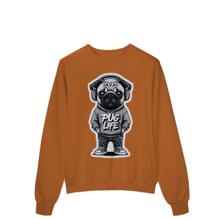 Nome do produto Moletom Quality Fechado Pug Life