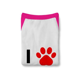 Nome do produto Camisa Pet Dog Eu Amo Meu Dog