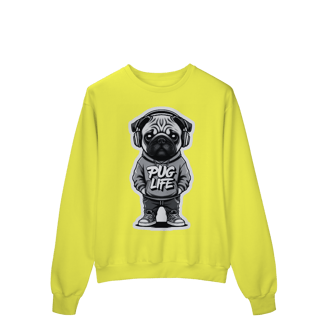 Nome do produto Moletom Quality Fechado Pug Life