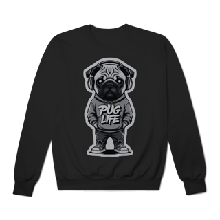 Nome do produto Moletom Quality Fechado Pug Life
