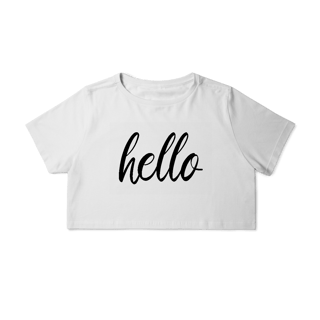 Nome do produto  Cropped hello