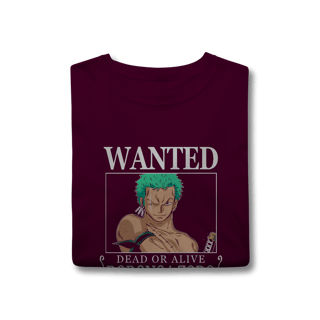 Nome do produto Camisa T-Shirt Classic Wanted Roronoa Zoro
