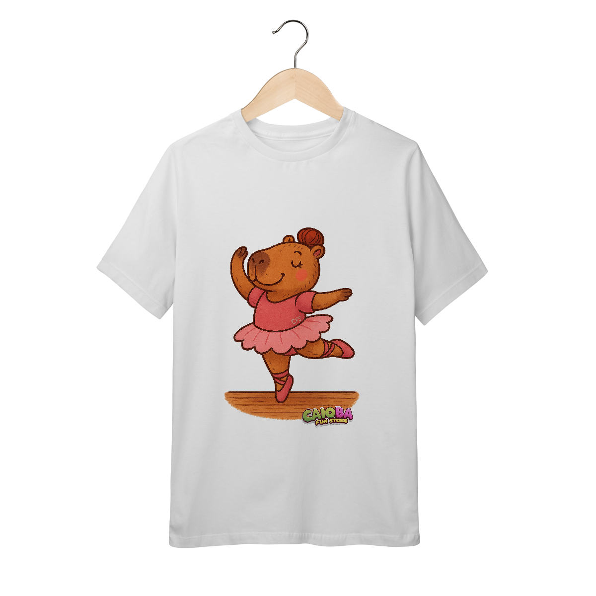 Nome do produto: Camiseta Capivara Bailarina - Juvenil
