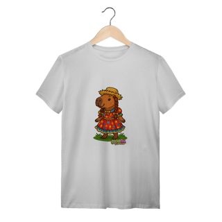 Camiseta Capivara caipira menina - adulto