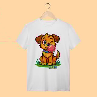 Camiseta T-shirt Adulto Unissex Cachorro – 100% Algodão | Coleção Reino Animal do Caioba