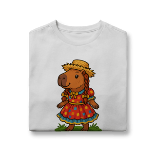 Nome do produto Camiseta Capivara caipira menina - junevil
