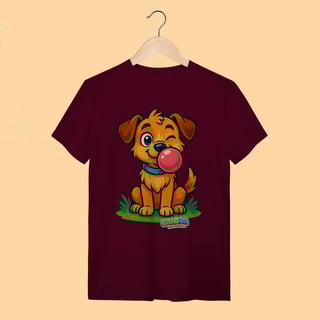 Nome do produto Camiseta T-shirt Adulto Unissex Cachorro – 100% Algodão | Coleção Reino Animal do Caioba