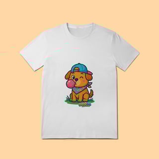 Nome do produto Camiseta T-shirt Adulto Unissex Cachorrinho – 100% Algodão | Coleção Reino Animal do Caioba