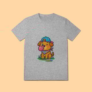 Nome do produto Camiseta T-shirt Adulto Unissex Cachorrinho – 100% Algodão | Coleção Reino Animal do Caioba