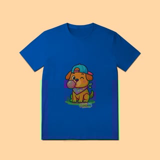 Nome do produto Camiseta T-shirt Adulto Unissex Cachorrinho – 100% Algodão | Coleção Reino Animal do Caioba