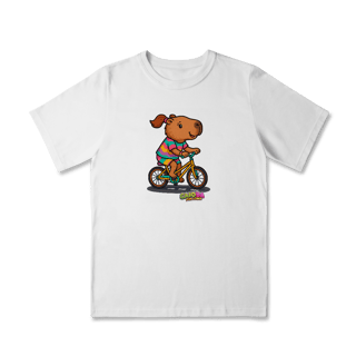 Nome do produto Camiseta Capivara Bike menina - infantil