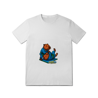 Nome do produto Camiseta Capivara Lutando Jiu-Jitsu menino - Adulto 