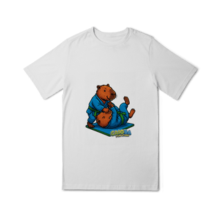 Nome do produto Camiseta Capivara Lutando Jiu-Jitsu menino - juvenil